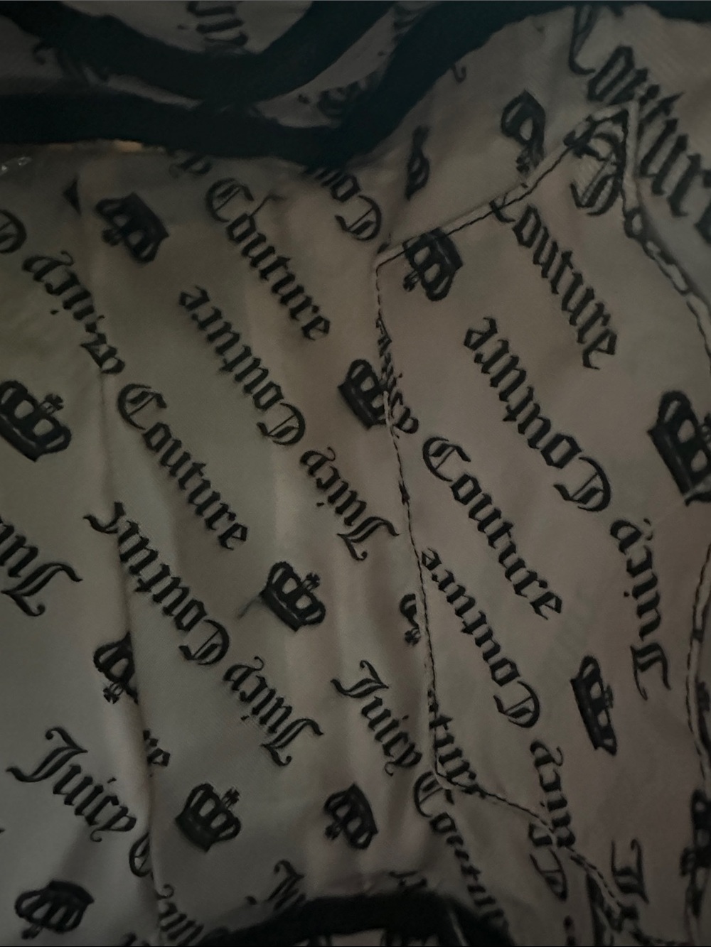 Juicy Couture Black and Cream Shoulder and Top Handle Bag with Pouch - Picture 15 of 15